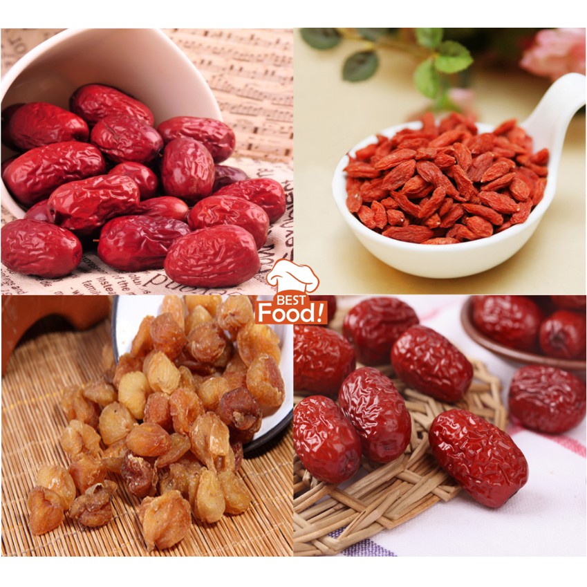(100 grams) Premium Grade Red Dates, Longan and Goji